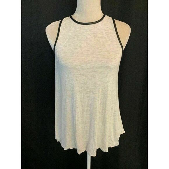 zara wb collection Womens Gray Black Crew Neck Tank Top Medium - Picture 1 of 5